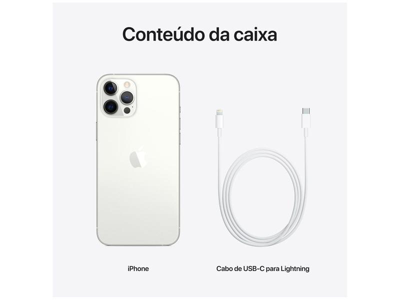 iPhone 12 Pro Max Apple 512GB Prateado 6,7” - Câm. Tripla 12MP iOS
